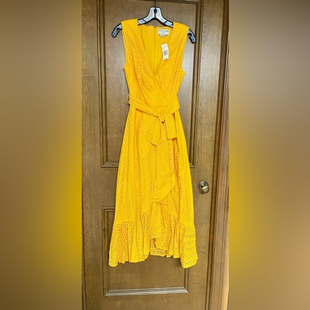 Sachin + Babi Yellow A-Line Maxi Skirt for Cocktail Nights